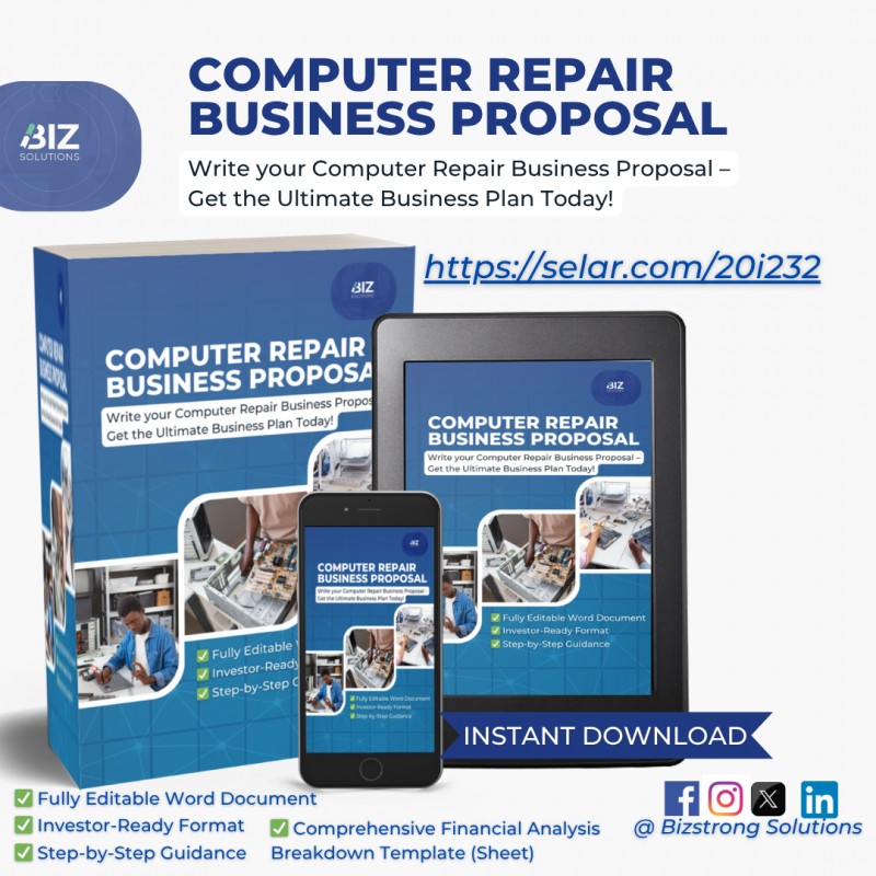 BUSINESS PLAN FOR COMPUTER REPAIR BUSINESS - THE NEEDED PC REPAIRS