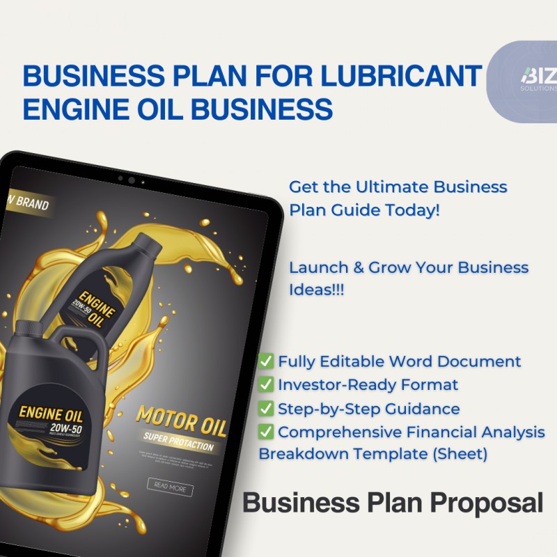 BUSINESS PLAN FOR LUBRICANT ENGINE OIL BUSINESS - F&G AUTO VENTURES