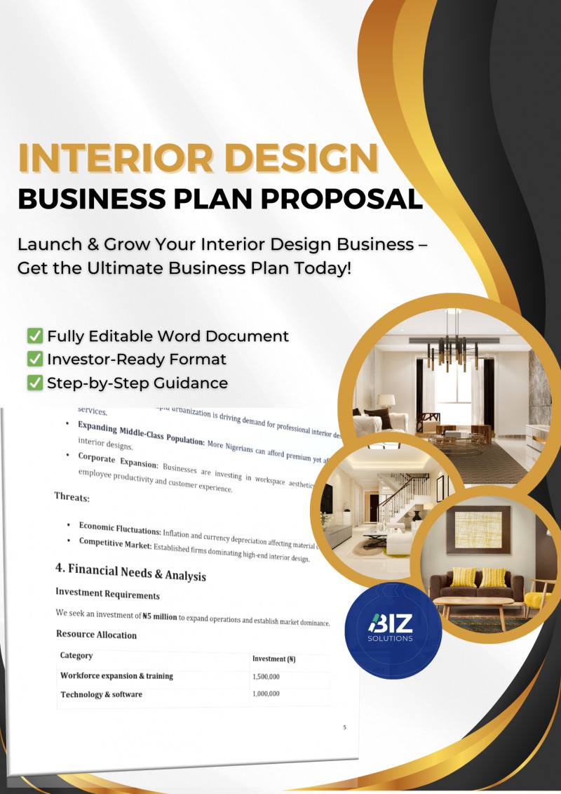 INTERIOR DESIGN BUSINESS PLAN FOR Transformative Designs LTD