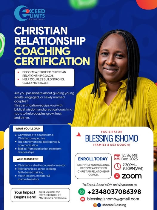CHRISTIAN RELATIONSHIP COACHING CERTIFICATION