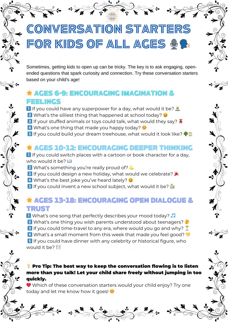 🗣️ Conversation Starter Cards for Families