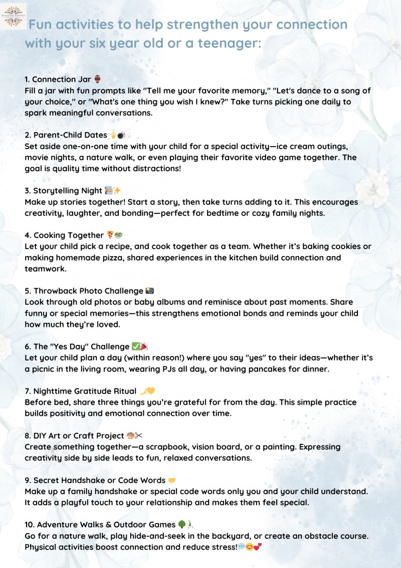 Fun Activities to Strengthen Connection with Your Child – Digital Download