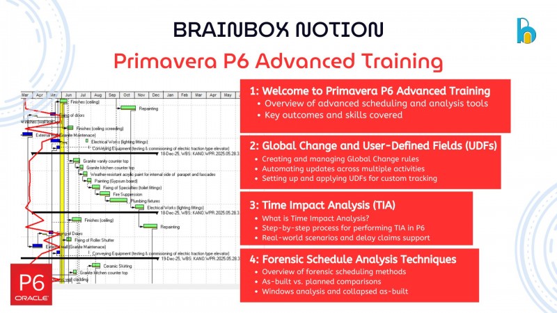 PRIMAVERA P6 (ADVANCE COURSE)