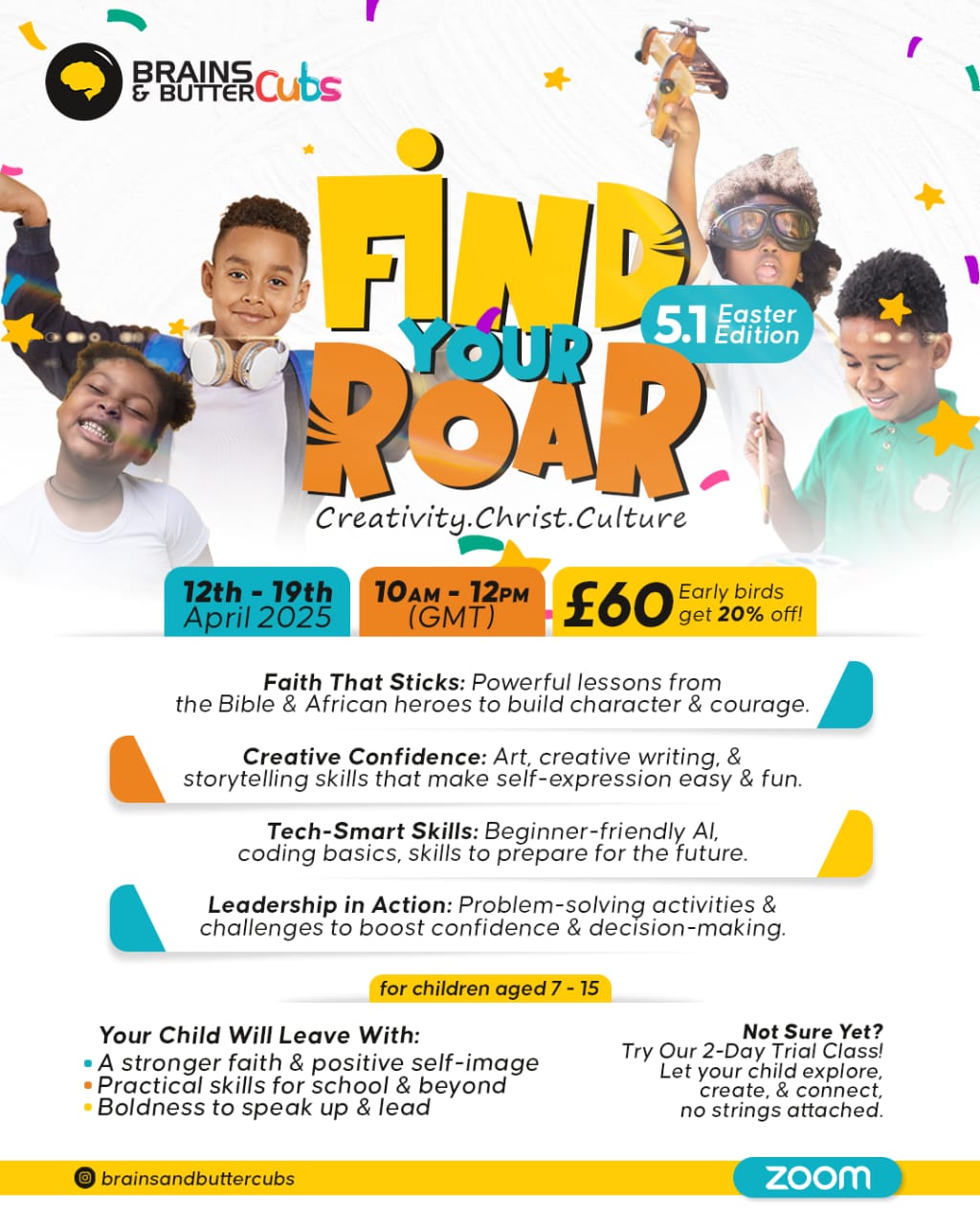 Your Brains & Butter Cubs Easter Camp 2025 Class Tickets