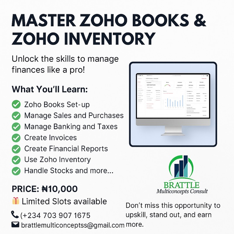 ZOHO BOOKS AND ZOHO INVENTORY