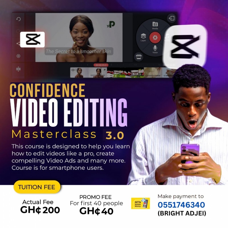 Buy Video Editing MasterClass by Bright Adjei Confidence on Selar | selar