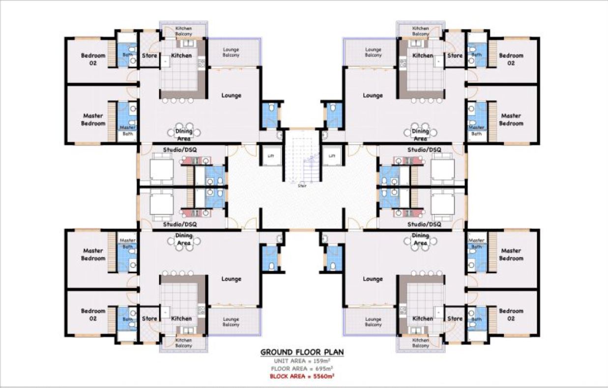 G+12 General Arrangement (GA) Drawing DWG File | Structural Analysis & Design Practice