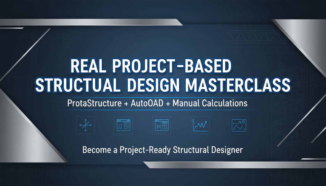 Real Project–Based Structural Design Masterclass (ProtaStructure + AutoCAD + Manual Calculations)