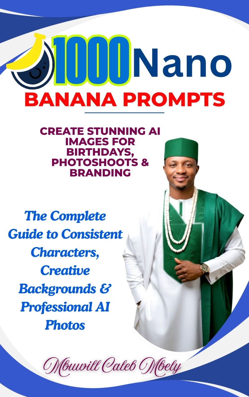1000 NANO BANANA PROMPTS: CREATE STUNNING AI IMAGES FOR BIRTHDAYS, PHOTOSHOOTS & BRANDING