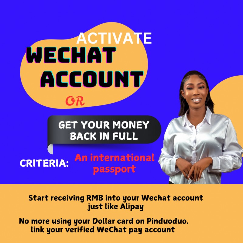 WECHAT PAY ACTIVATION (Pay your directly on Pinduoduo using your WeChat pay)