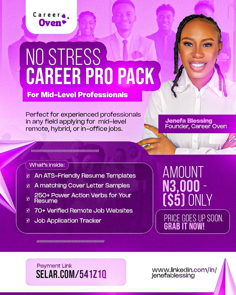 No Stress Mid-level Professionals Resume Template Bundle