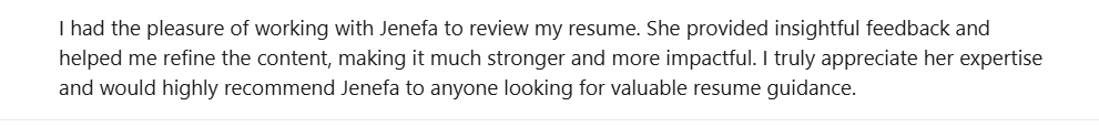 One-on-One Resume Review Session
