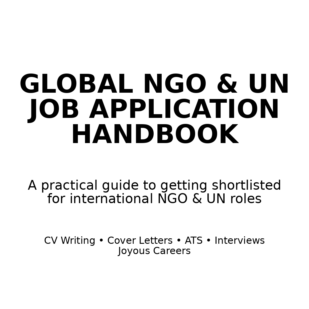 GLOBAL NGO & UN JOB APPLICATION HANDBOOK