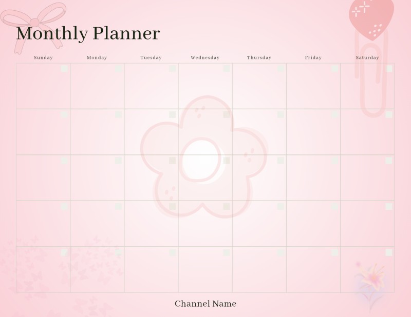 Digital Monthly planner