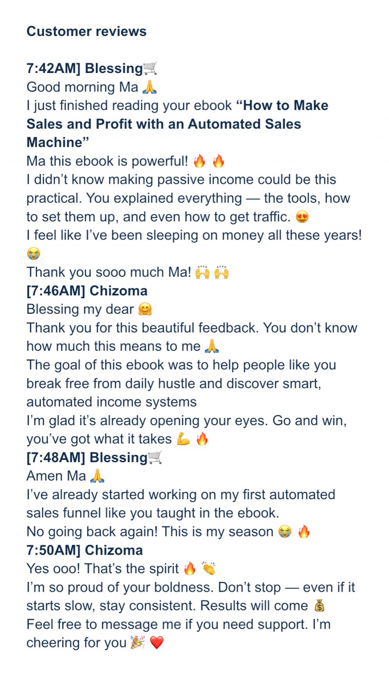 Customer review 1