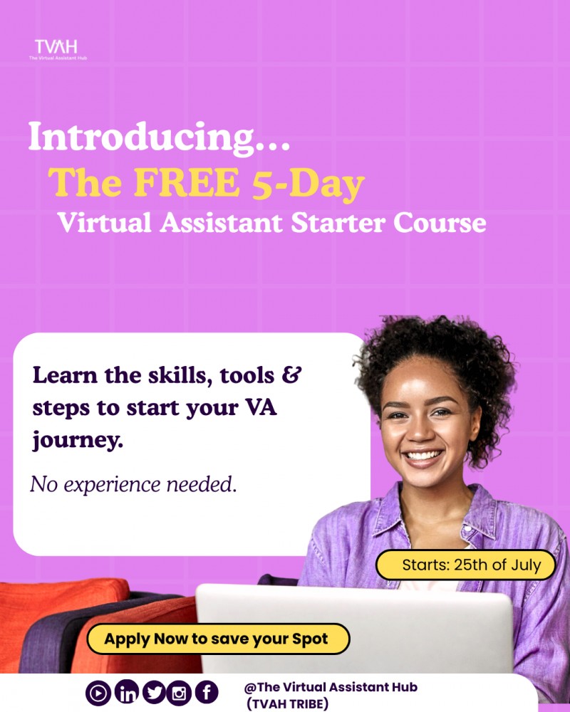 FREE 5-DAY VIRTUAL ASISTANT TRAINING