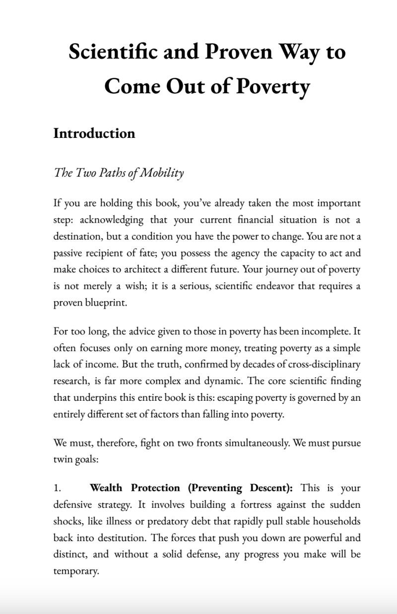 Scientific and Proven Way to Come Out of Poverty: Engineering Your Escape and Fortifying Your Wealth and Prosperity