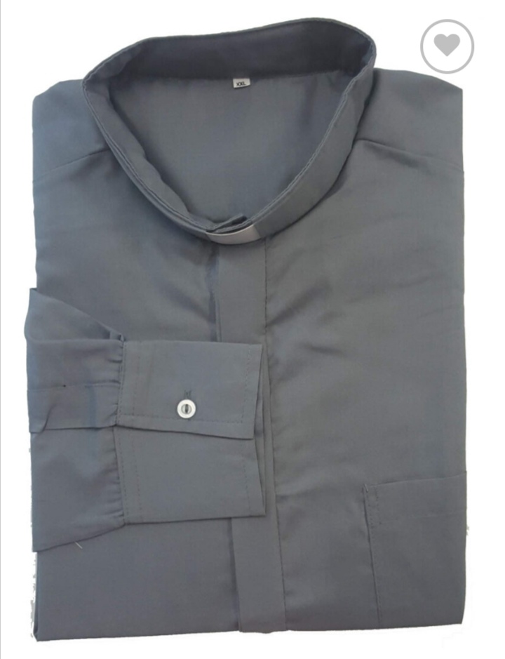 Clergy Shirt and Collar (GREY Colour)