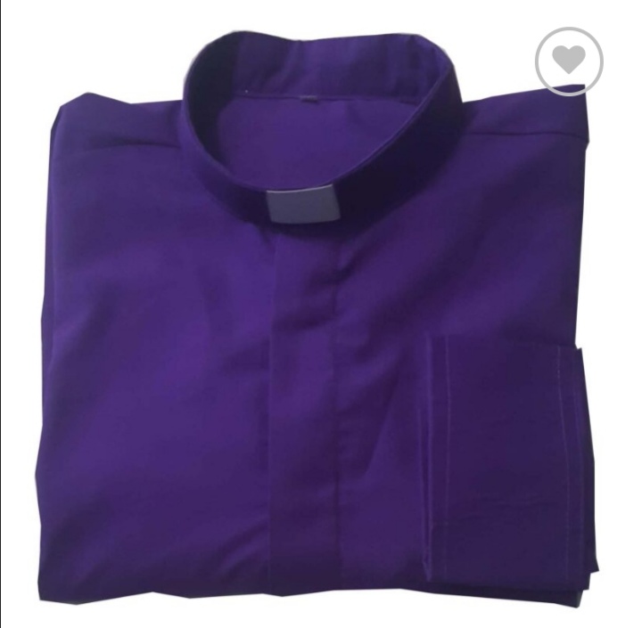 Clergy Shirt and Collar (PURPLE Colour)