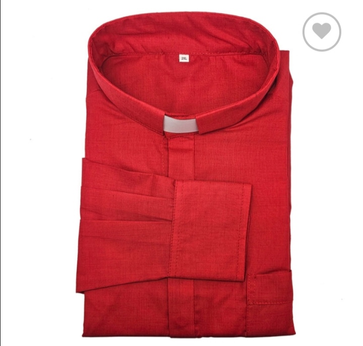 Clergy Shirt and Collar (RED Colour)