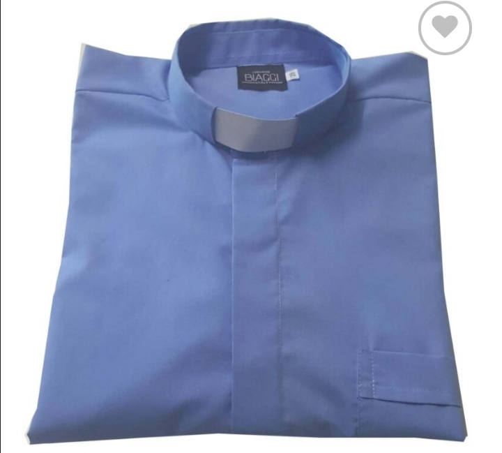Clergy Shirt and Collar (SKY BLUE Colour)