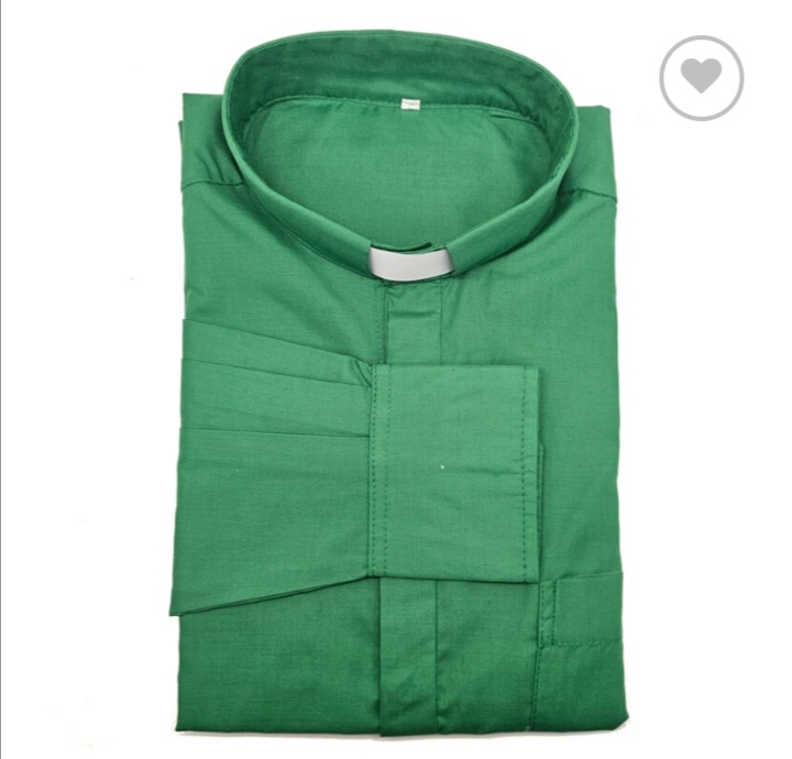 Clergy Shirt and Collar (GREEN Colour)