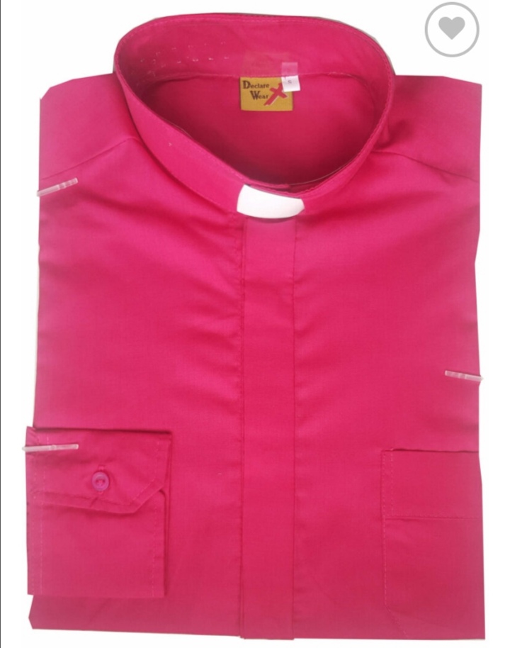 Clergy Shirt and Collar (WINE Colour)