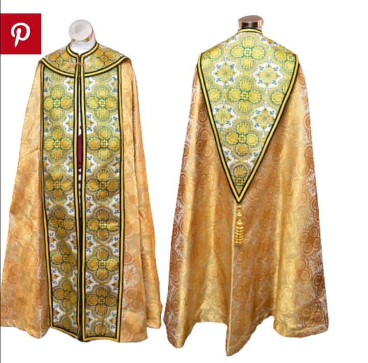 Ecclesiastical Robes, Church Vestments, Canonical Attire, Religious Garb, Sanctuary Clothing.