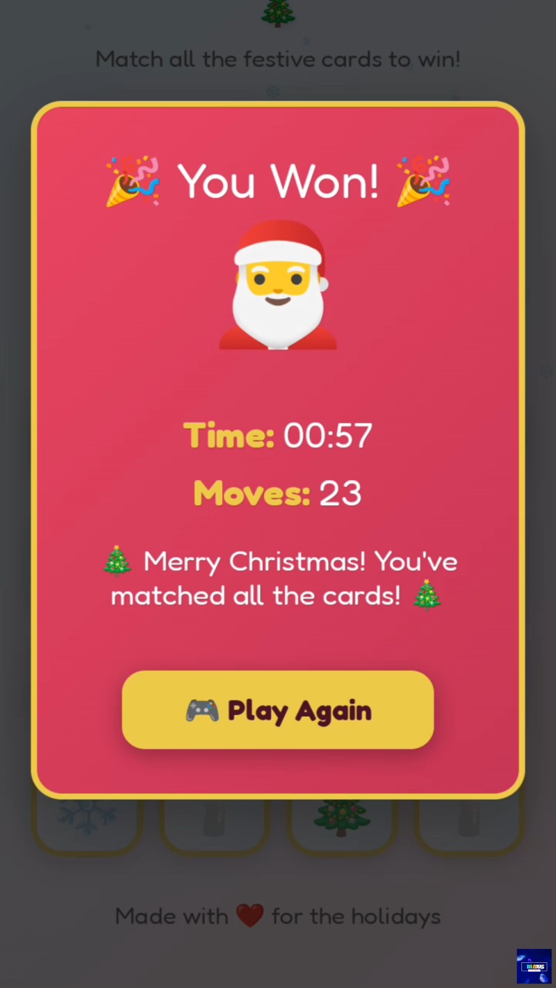 đ Christmas Memory Card Game - A Fun, Festive Holiday Game for All Ages!