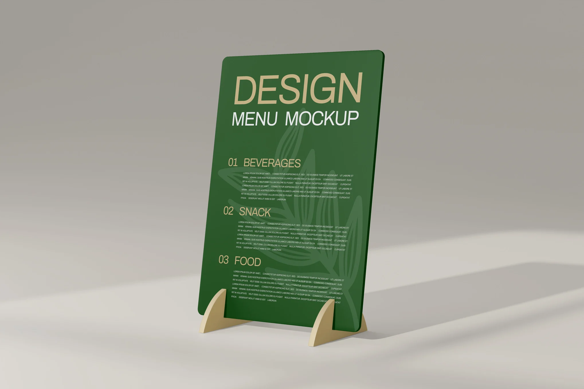 Menu Mockup for Photoshop (NEW)