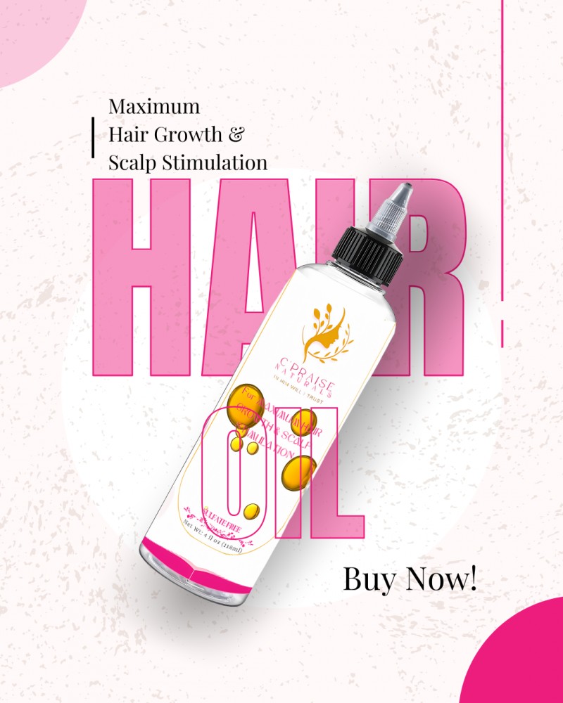 Buy Maximum Hair Growth & Scalp Stimulation Oil (4oz) by C'PRAISE ...