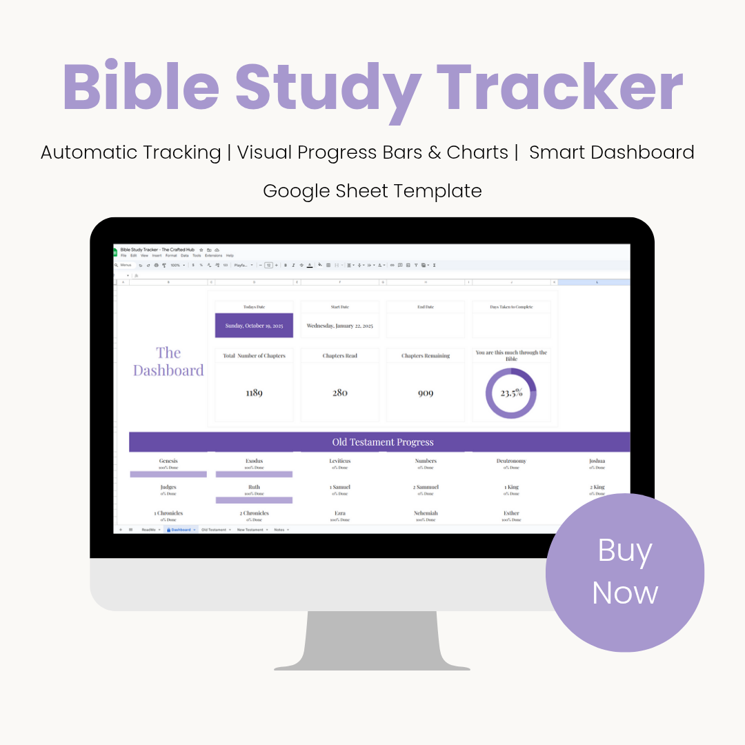 Bible Reading Tracker (Google Sheets)