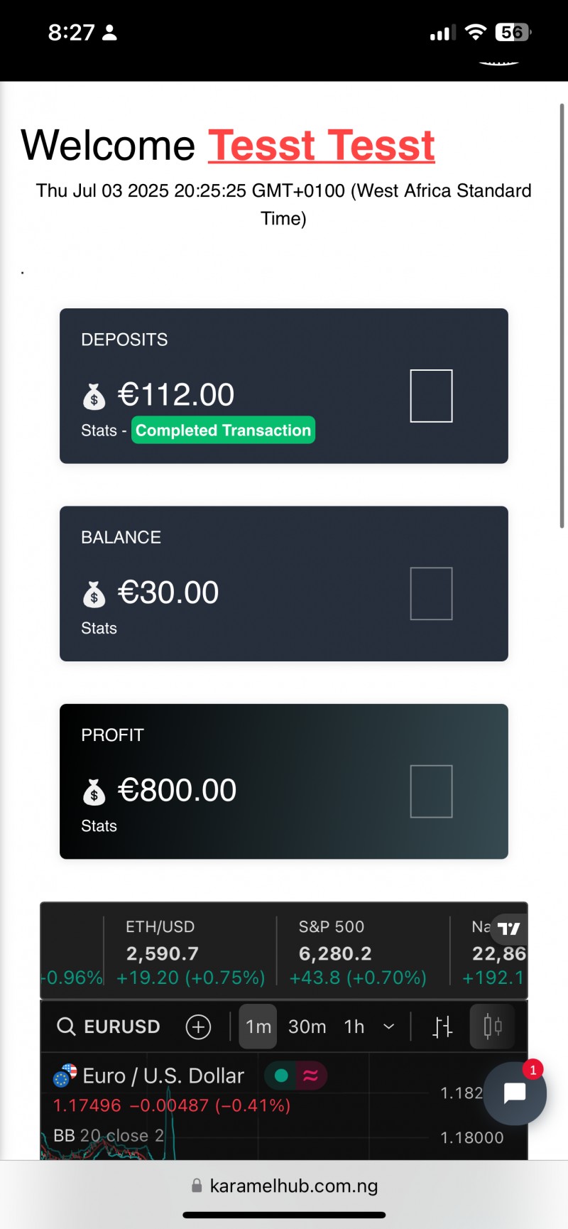 Cryptocurrency Investment Website with Wallet Connect System