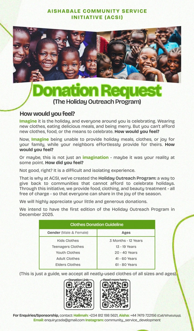 ACSI: Holiday Outreach Program (Global Donation)