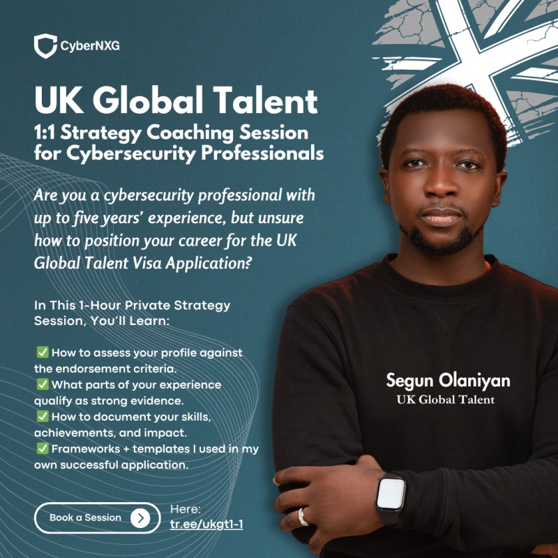 1:1 Strategy Session: UK Global Talent Endorsement for Cybersecurity Professionals