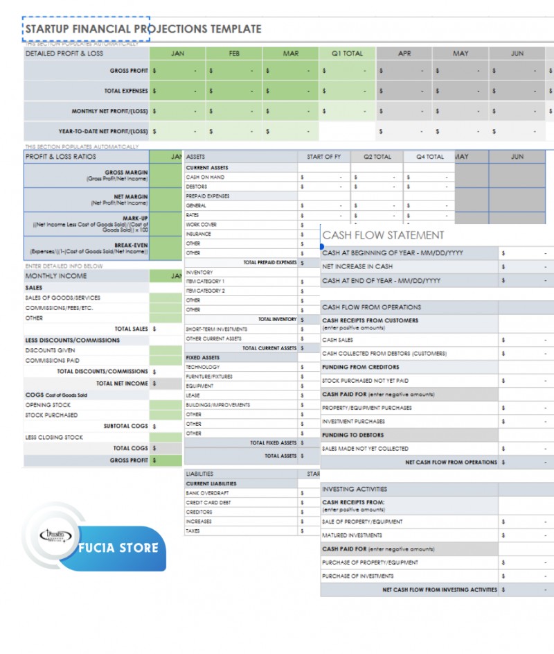 Start-up Financial Projections Template