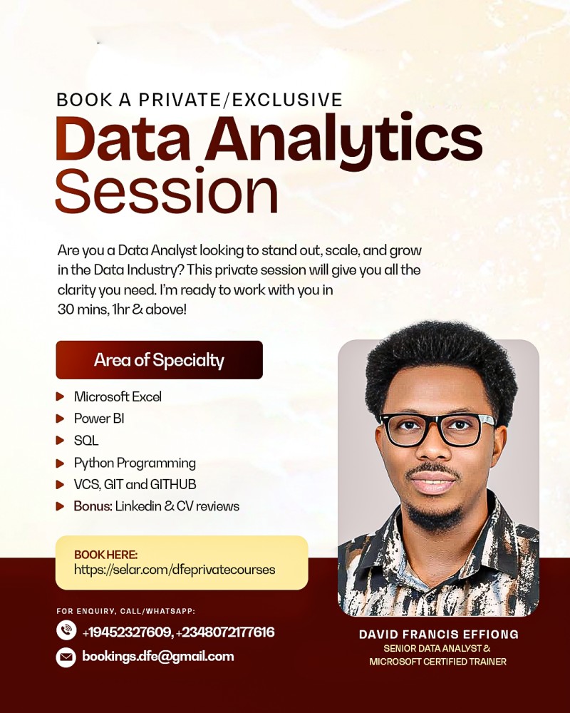1 hour Q&A Private Session with DFE