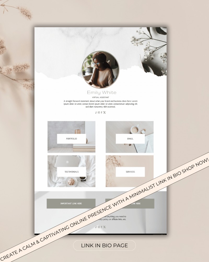 Shalom Link-in-Bio Page Template For Freelancers