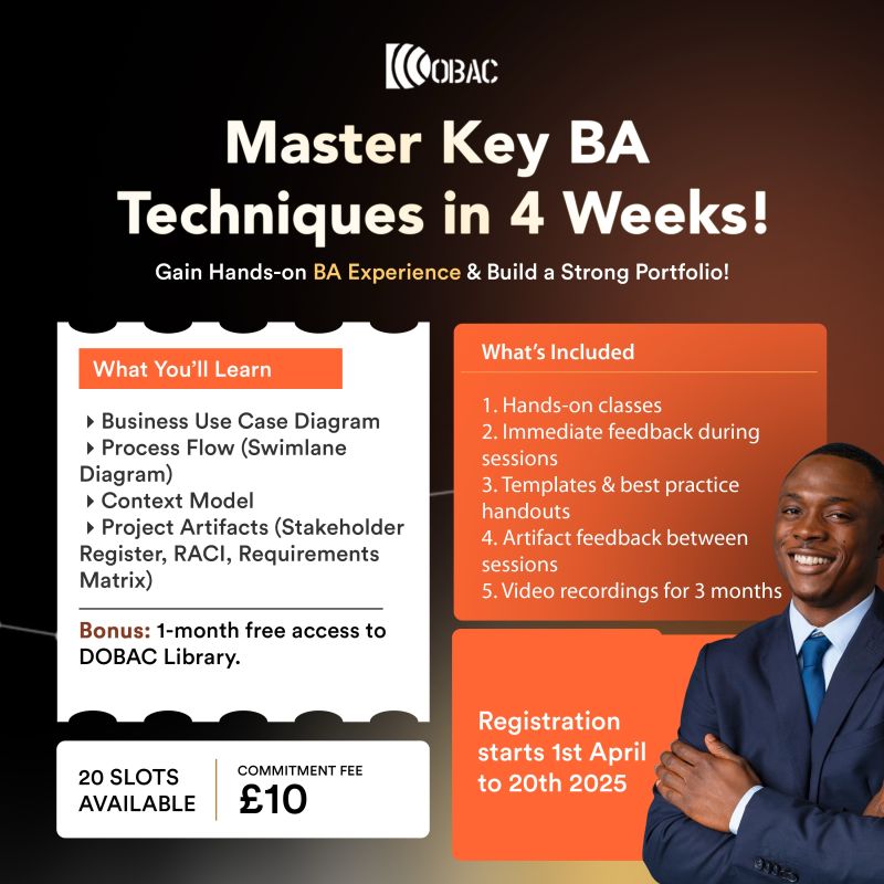 Master Key BA Techniques in  4-weeks