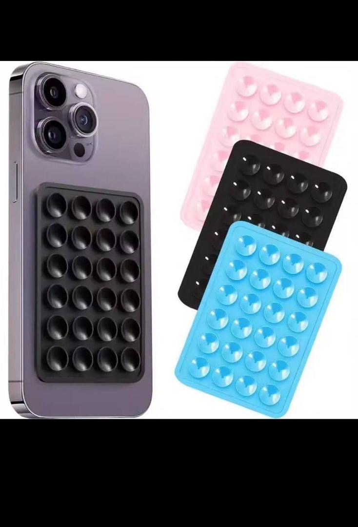 Silicone suction phone pouch