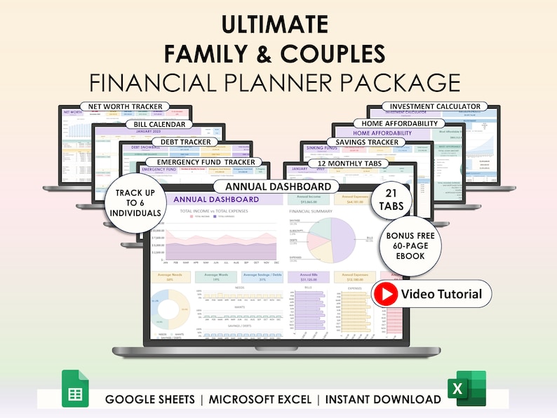 💰 Annual Family & Couple Budget Spreadsheet – Smart Financial Management Made Easy