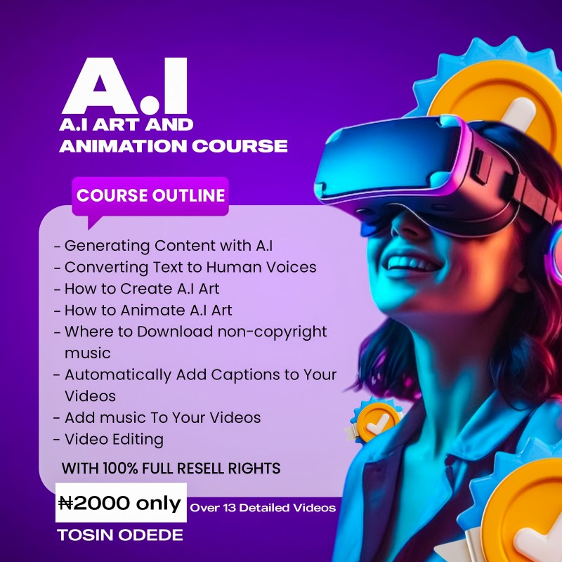 AI ART & ANIMATION COURSE (BUY&RESELL)