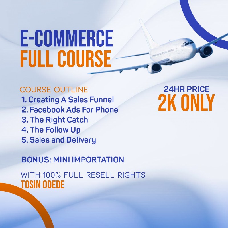 E-COMMERCE FULL COURSE (BUY&RESELL)