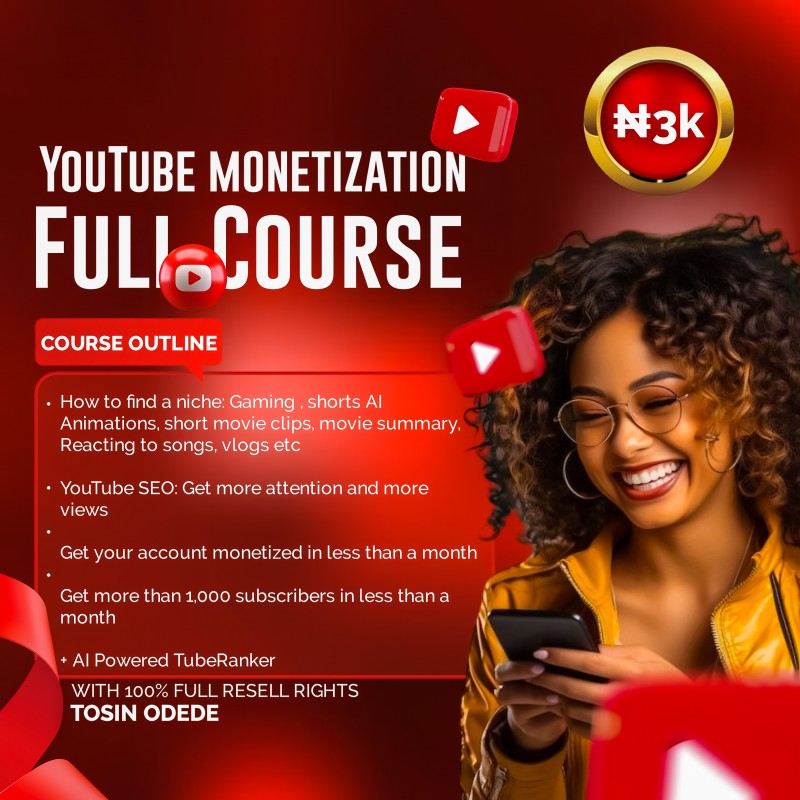 YOUTUBE MONETIZATION FULL COURSE (BUY&RESELL)