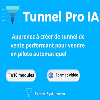 Formation Tunnel de Vente Pro:  Deviens un Pro des Tunnels de Vente avec Systeme.io