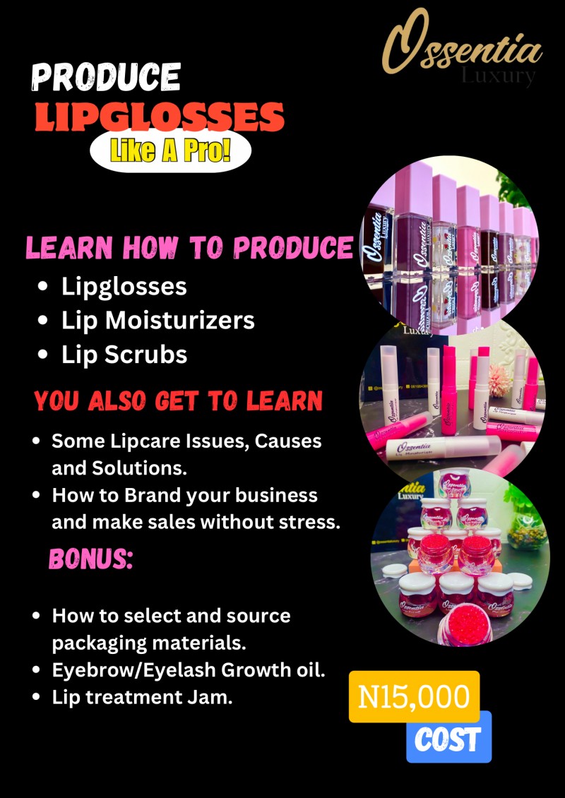 Produce lipglosses like a professional