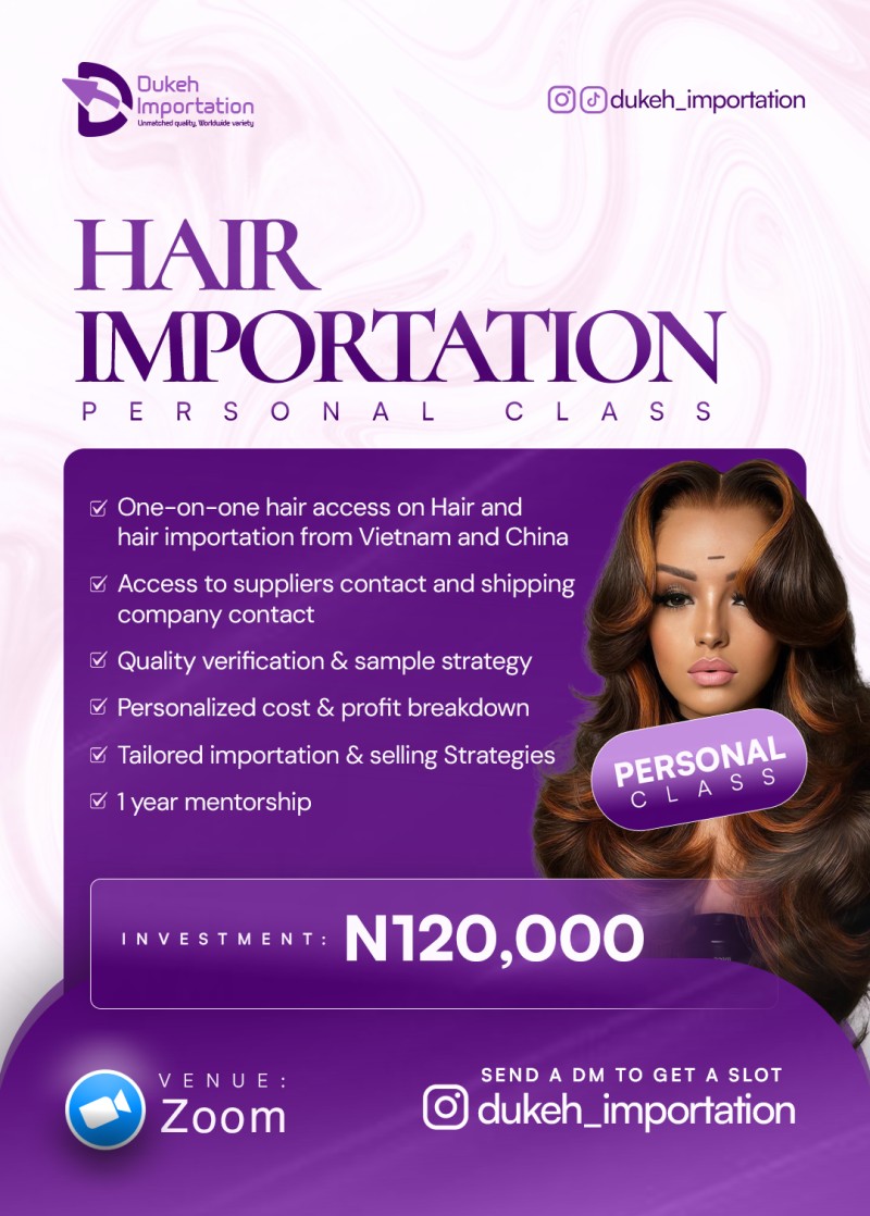 PERSONAL HAIR IMPORTATION