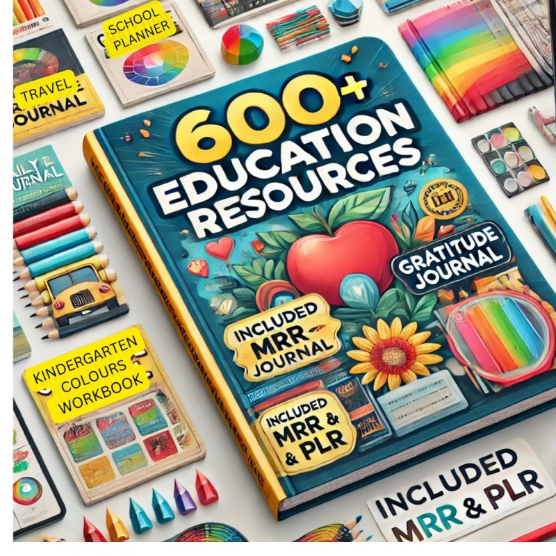 600 + KIDS EDUCATION RESOURCES PLR & MLR