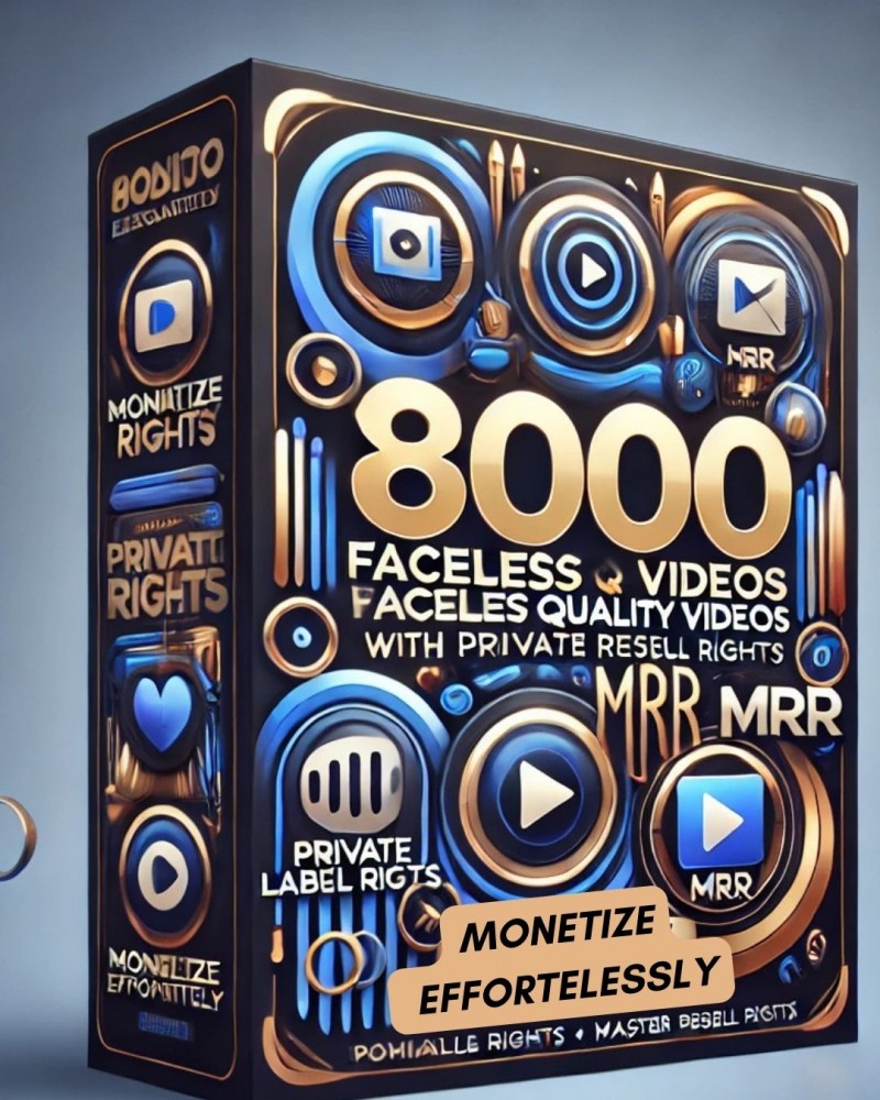 8000 Faceless Quality Videos with PLR & MRR Rights – Monetize Effortlessly Today
