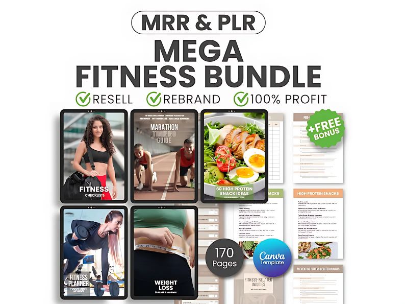 Buy Fitness Bundle with MRR and PLR by Remote Jobs South Africa on Selar